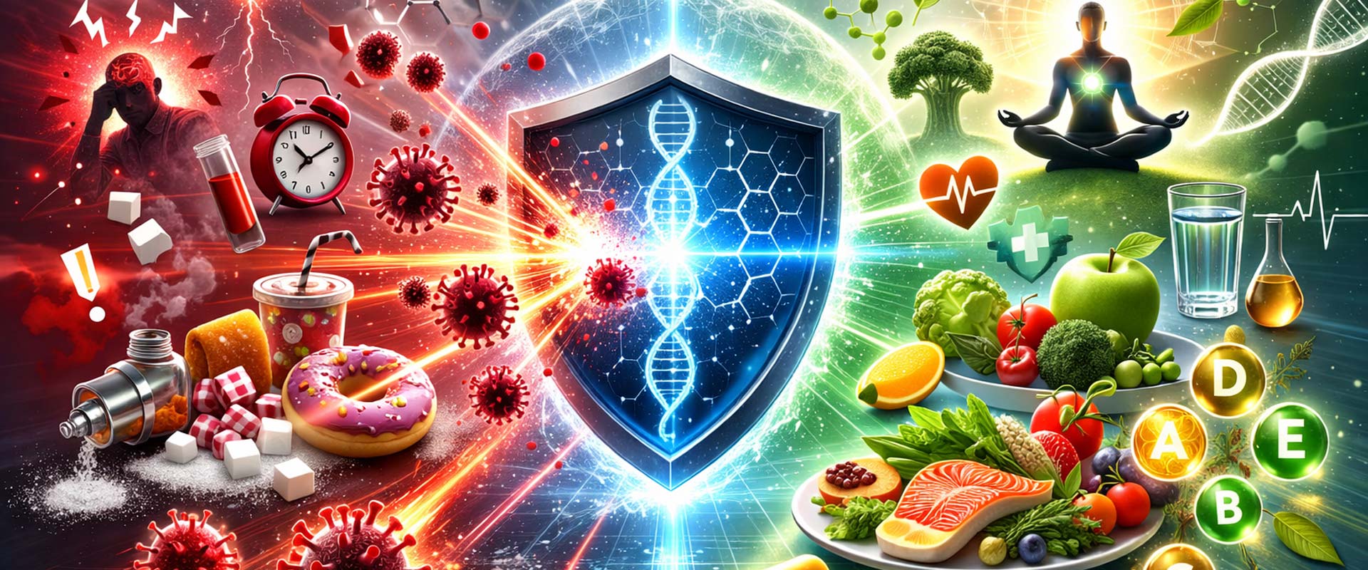 DNA-Schutzschild trennt ungesunde Einflüsse von gesunder Lebensweise.